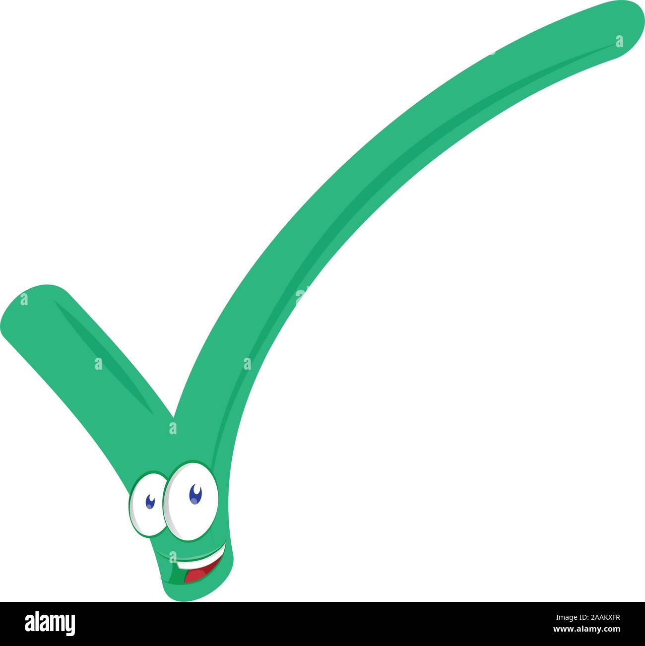 Tick Cartoon auf weißem Hintergrund Stock Vektor