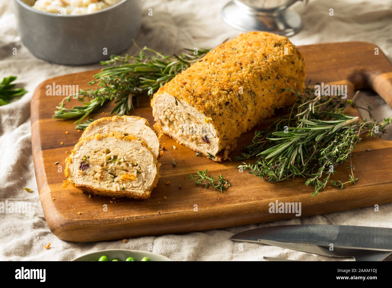 Hausgemachte Urlaub Vegan Thanksgiving Braten für die Feiertage Stockfoto