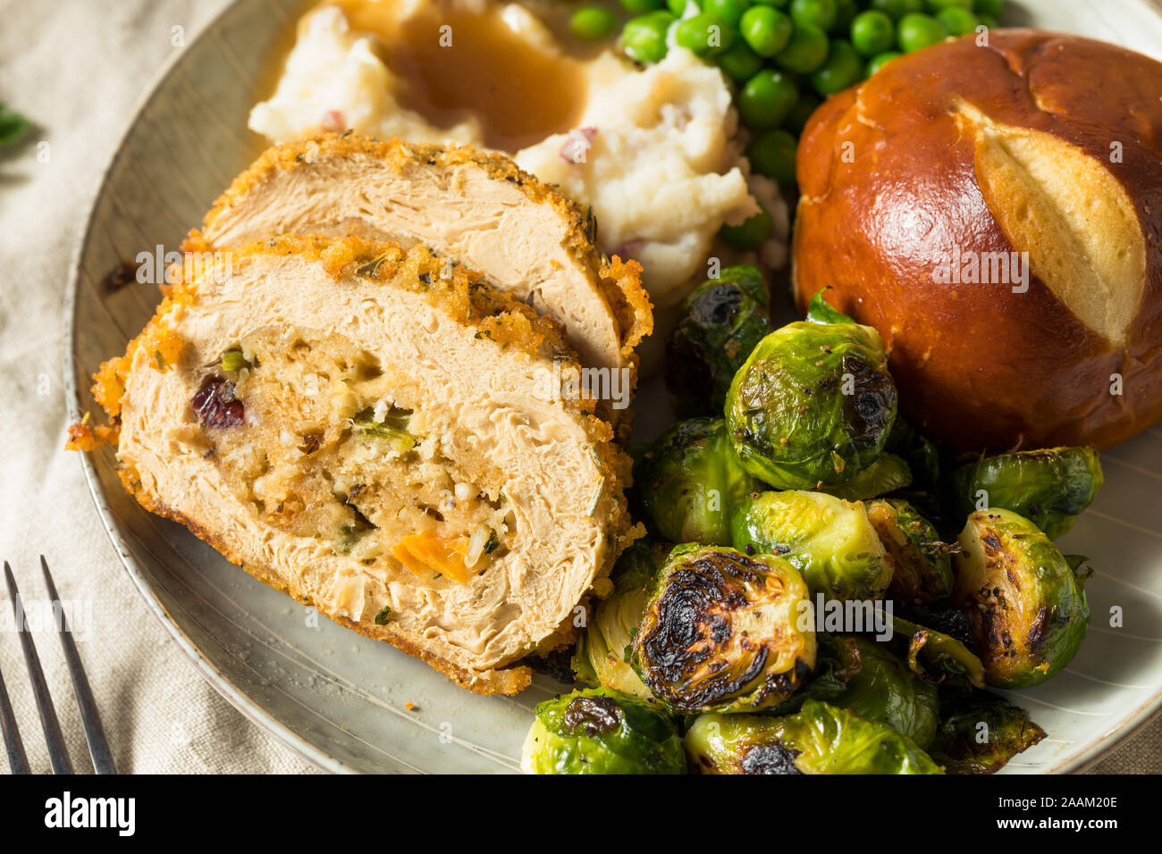 Hausgemachte Urlaub Vegan Thanksgiving Braten für die Feiertage Stockfoto