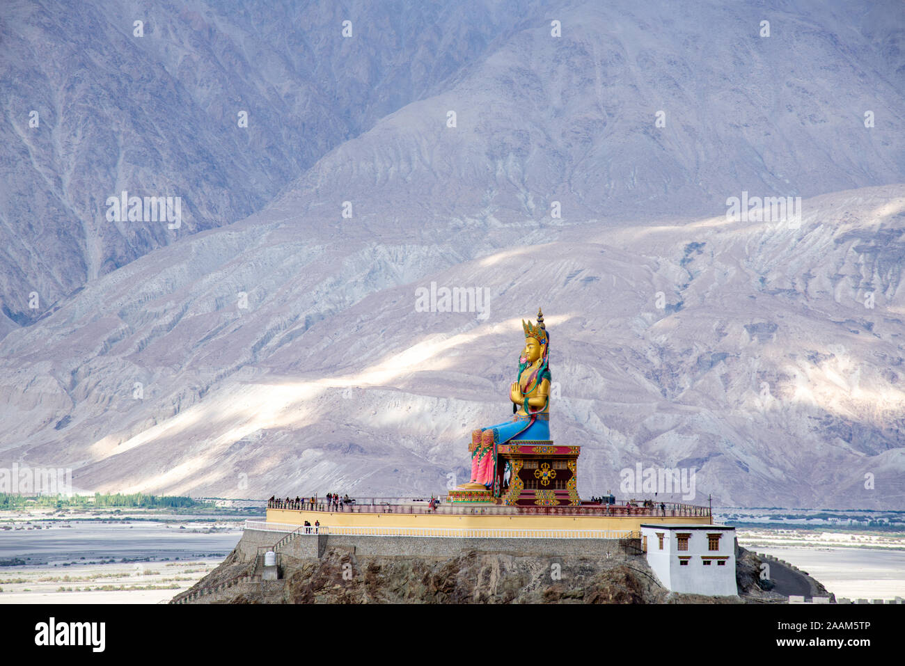 Diskit Kloster in Nubra Valley, Ladakh, Nordindien Stockfoto
