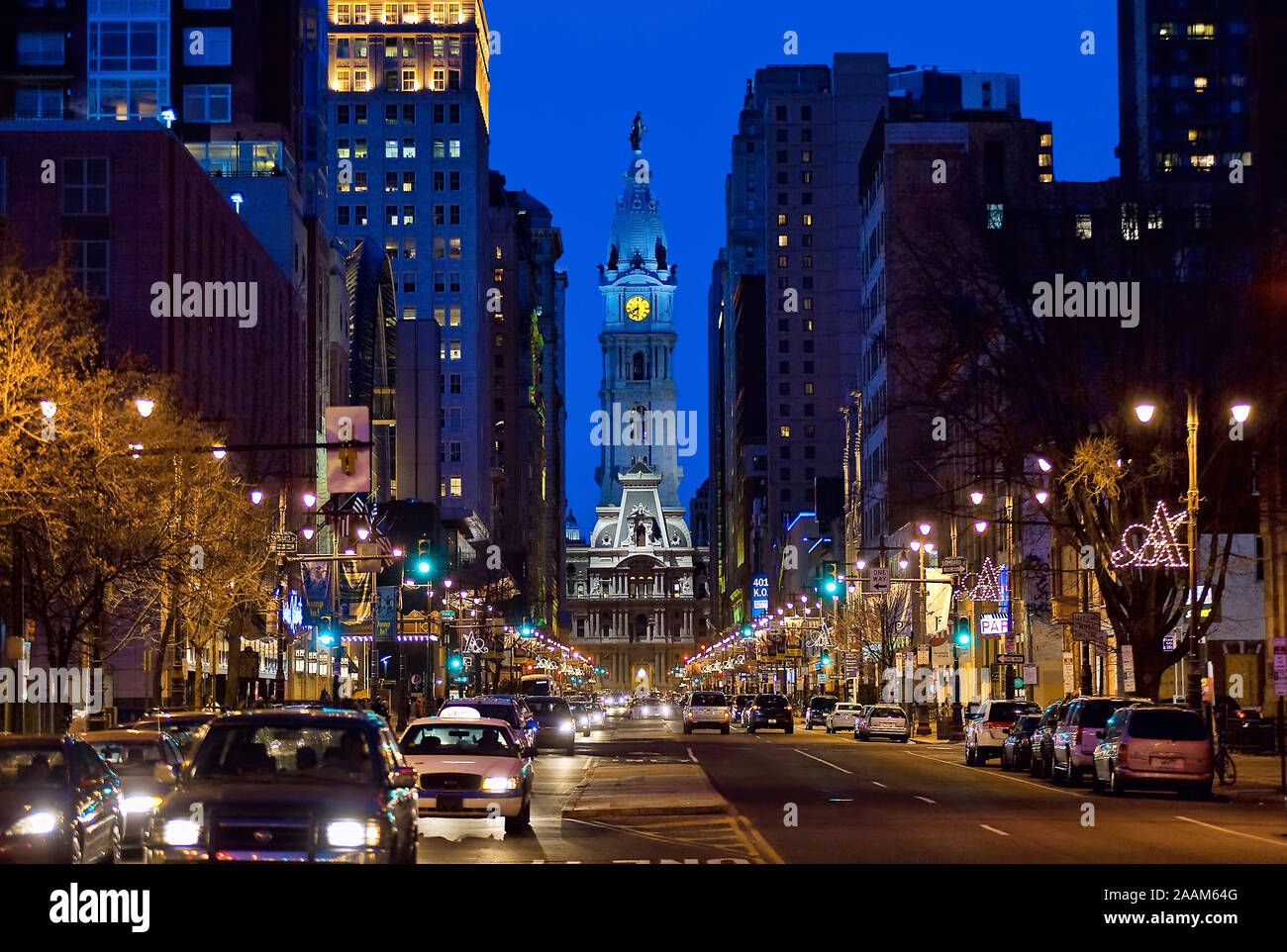 Die Broad Street, Philadelphia, Pennsylvania, USA. Stockfoto