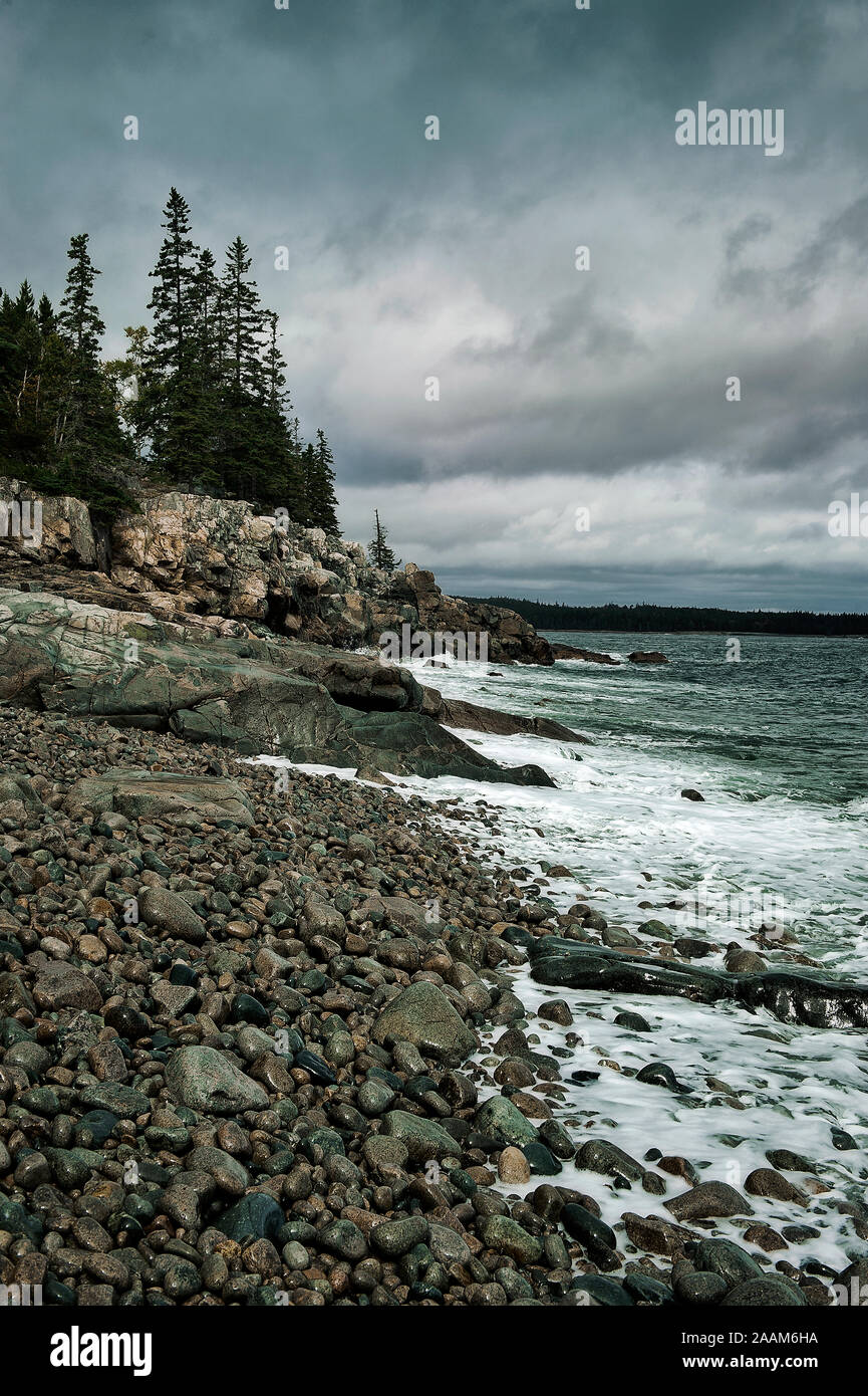Küstenlandschaft, Maine, USA. Stockfoto
