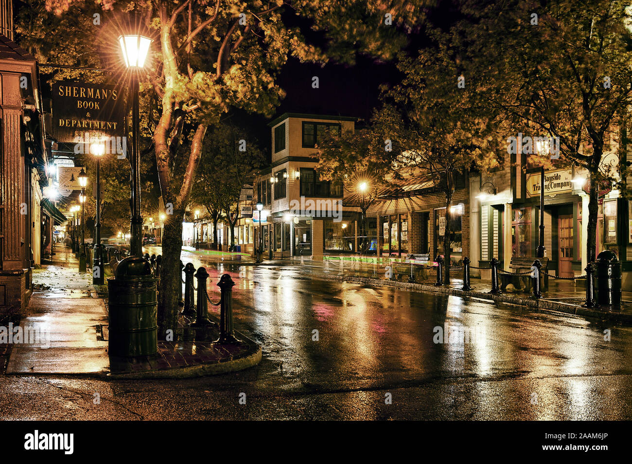 Stadt von Bar Harbor, Maine, USA. Stockfoto