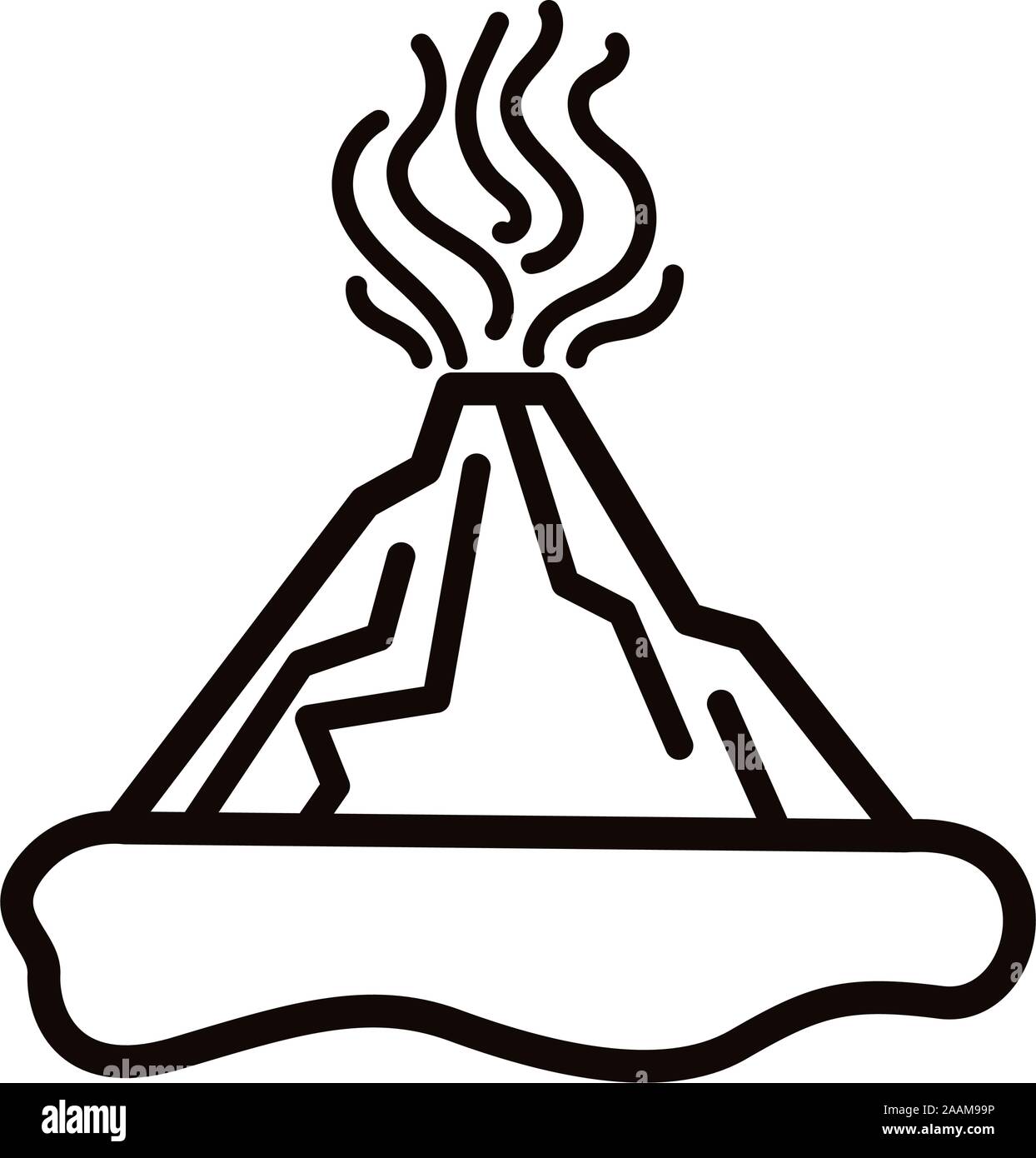 Mexikanische Vulkan Popocatepetl fill Style Icon Stock Vektor