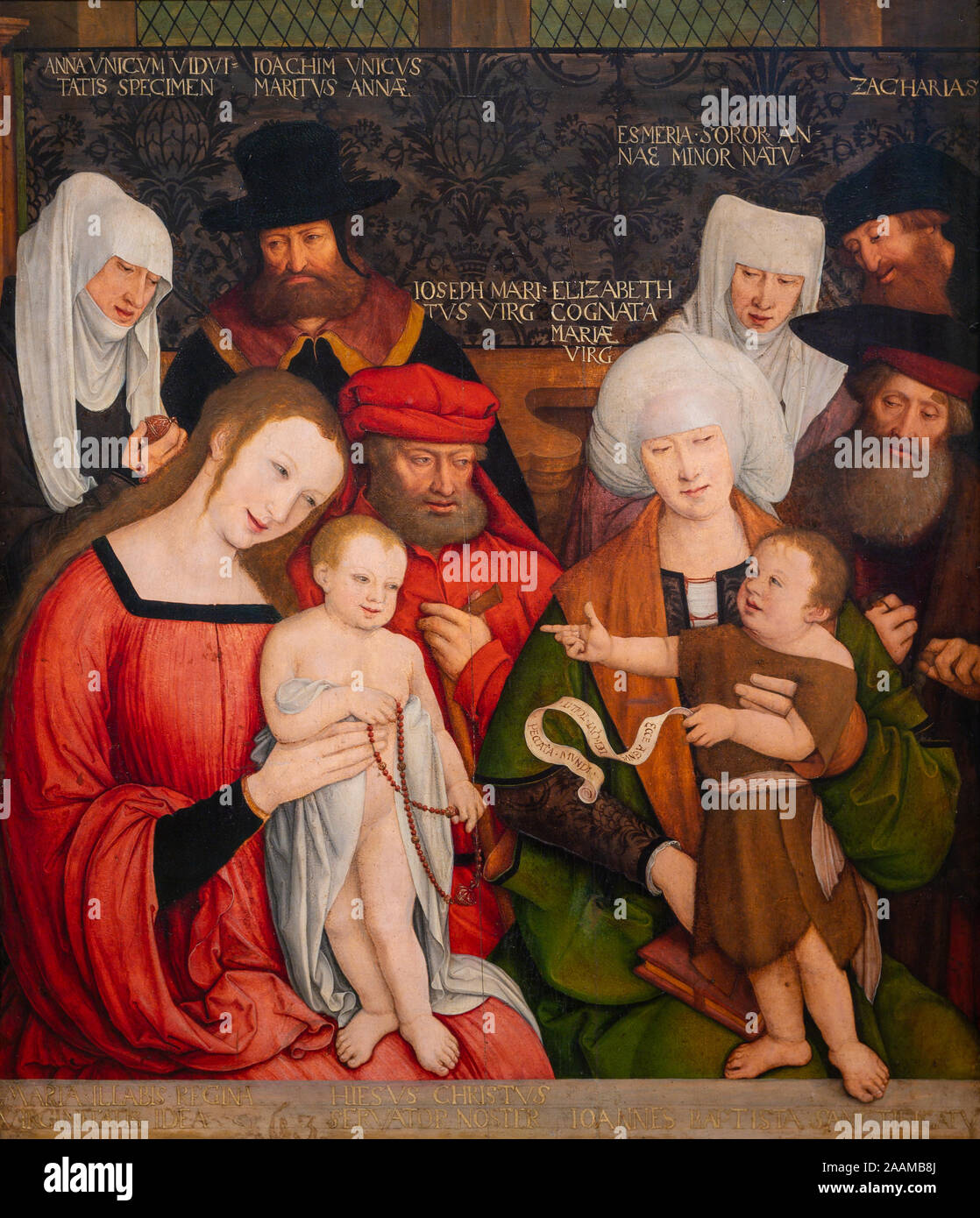 "Die heilige Familie" (um 1520) von Bernhard Strigel (1460-1528). Stockfoto