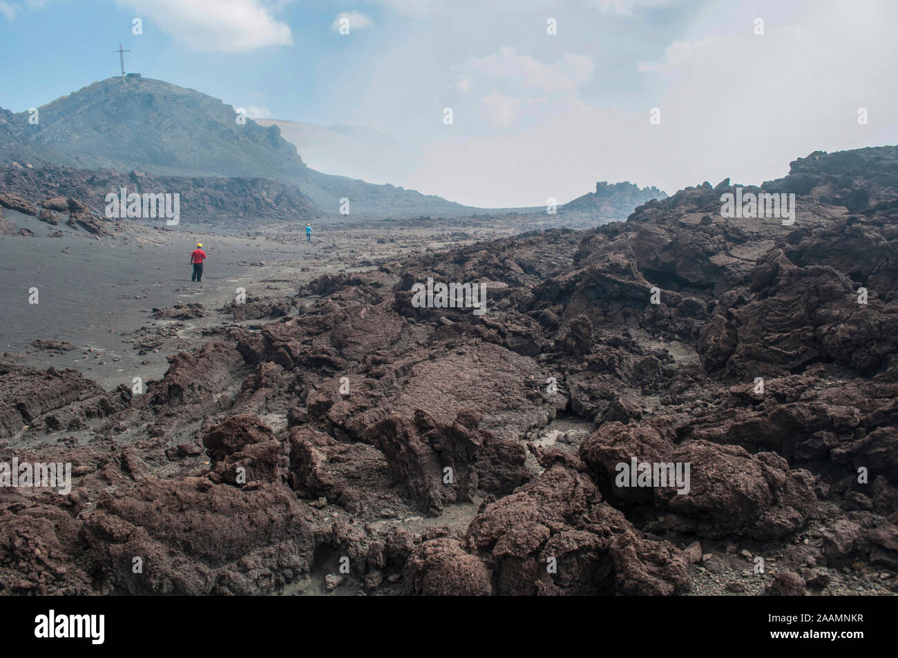 Paisaje en el Complejo volcánico Nationalpark Vulkan Masaya. Stockfoto