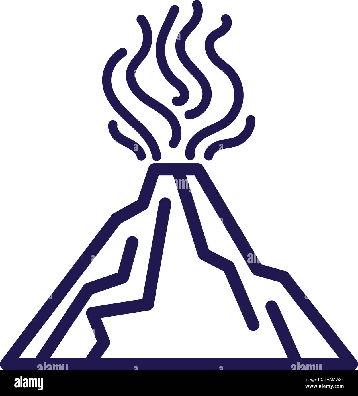 Mexikanische Vulkan Popocatepetl fill Style Icon Stock Vektor