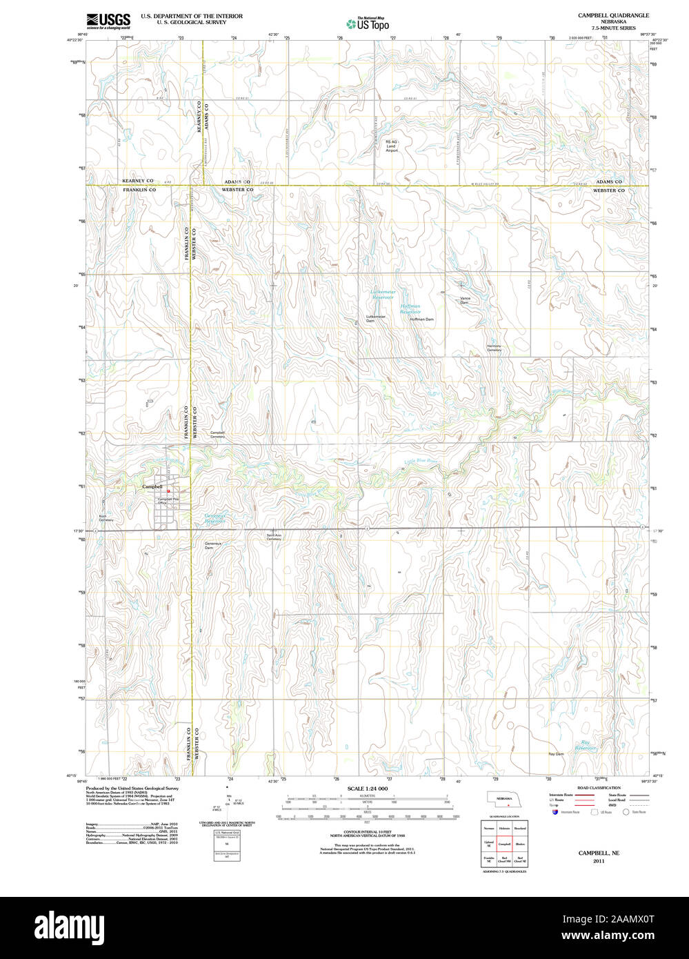 Karte von campbell nebraska Ausgeschnittene Stockfotos und bilder Alamy