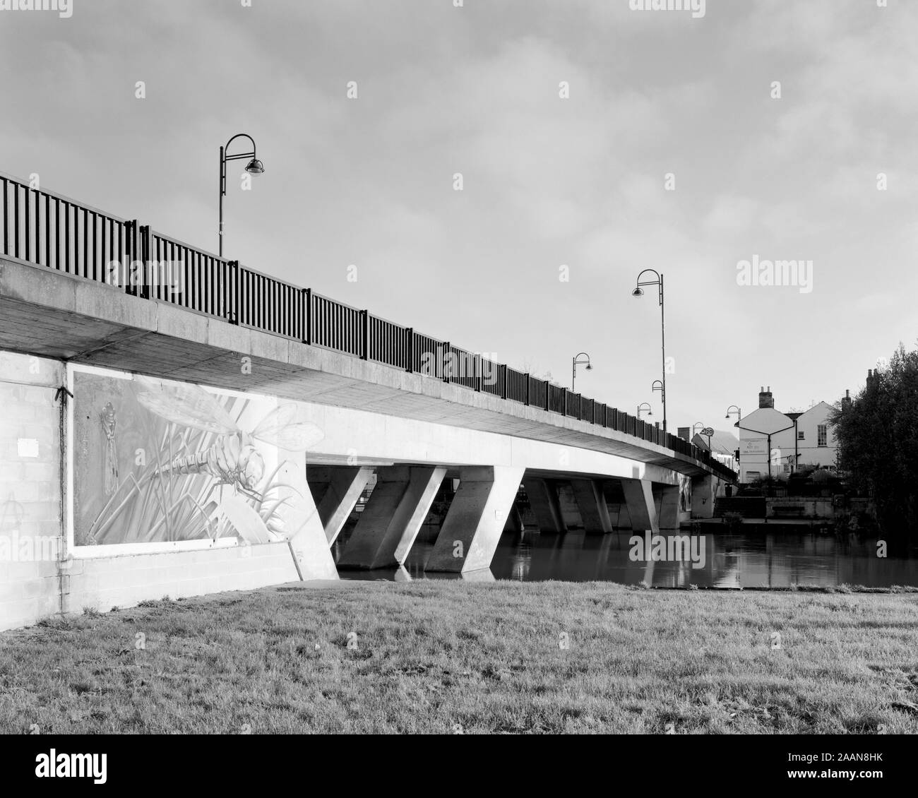 St Neots Stadt Brücke über den Fluss Great Ouse Cambridgeshire England Stockfoto