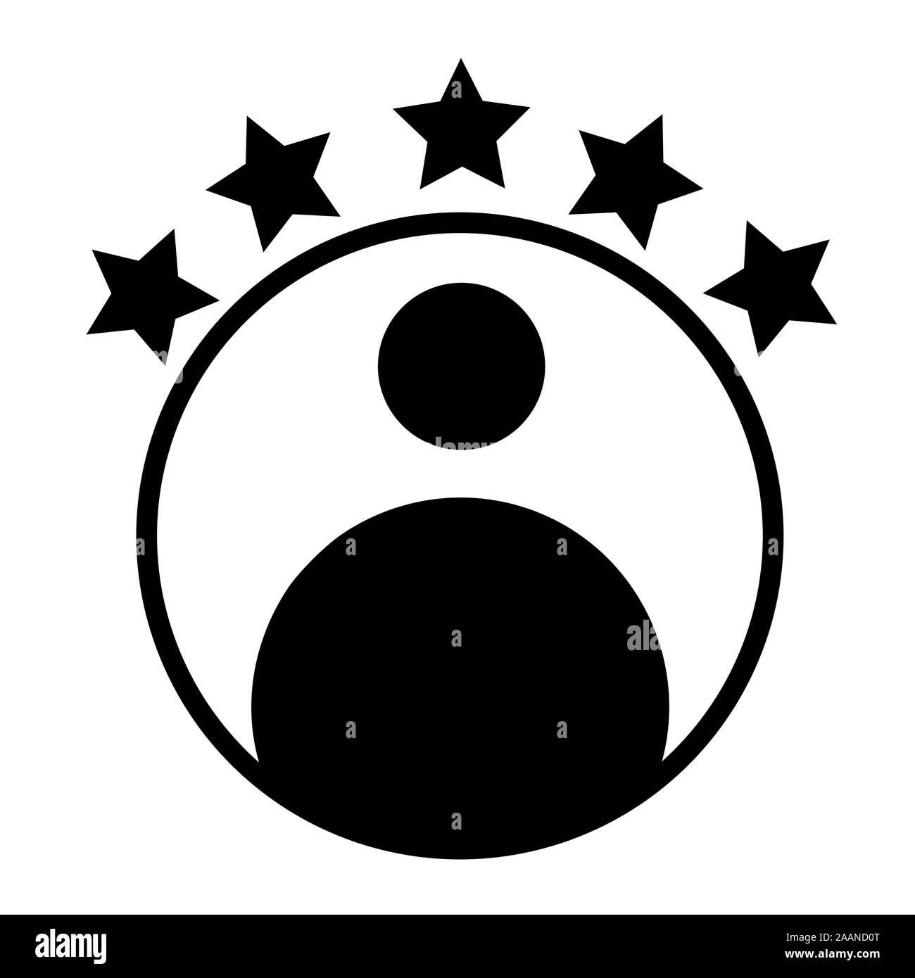 Kunden Erfahrung oder 5 sterne Satisfaction Rating line Art Vektor Symbol für die Überprüfung von Anwendungen und Websites Stock Vektor