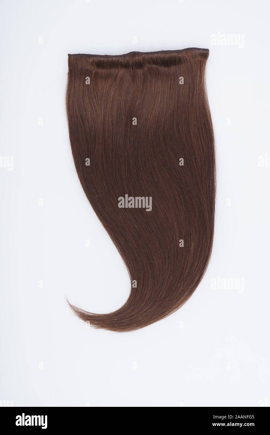 Gerade virgin remy Echthaar Clip in Extensions Stockfoto