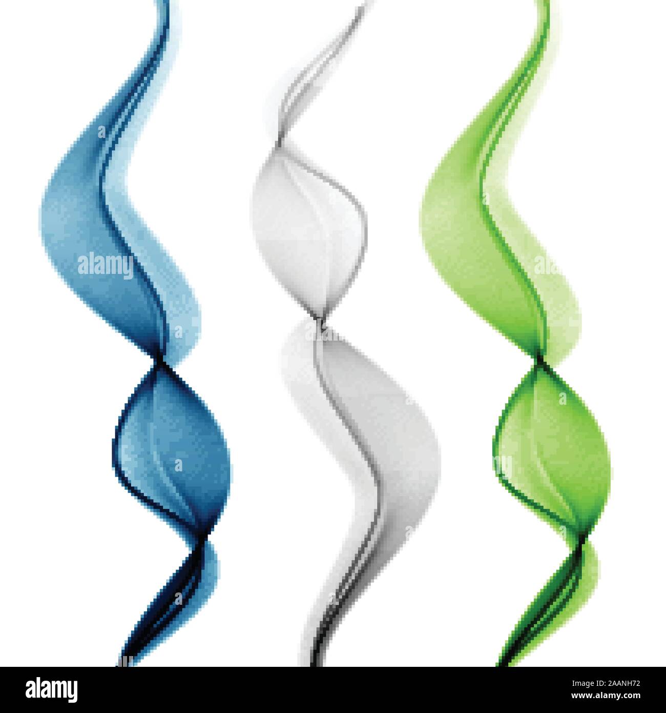 Abstrakte Bewegung glatte Farbe Welle Vektor-Set von Kurven bunten Linien Stock Vektor