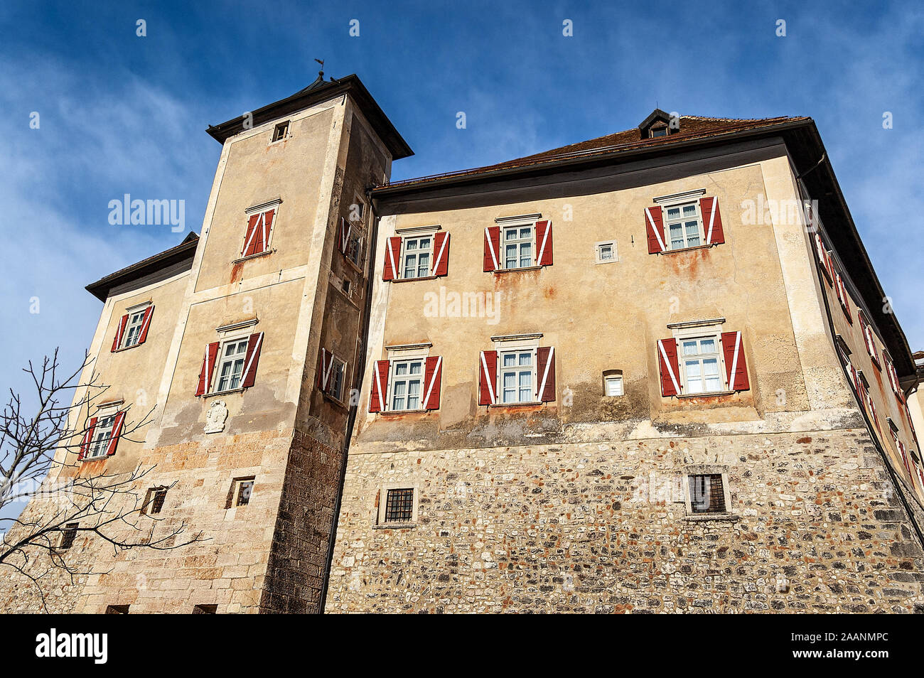 Castel Thun, antike und mittelalterliche Burg im Val di Non, Alpen, Vigo di Tonne, Provinz Trento, Trentino-Südtirol, Italien, Europa Stockfoto