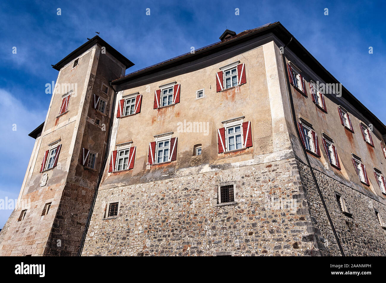 Castel Thun, antike und mittelalterliche Burg im Val di Non, Alpen, Vigo di Tonne, Provinz Trento, Trentino-Südtirol, Italien, Europa Stockfoto