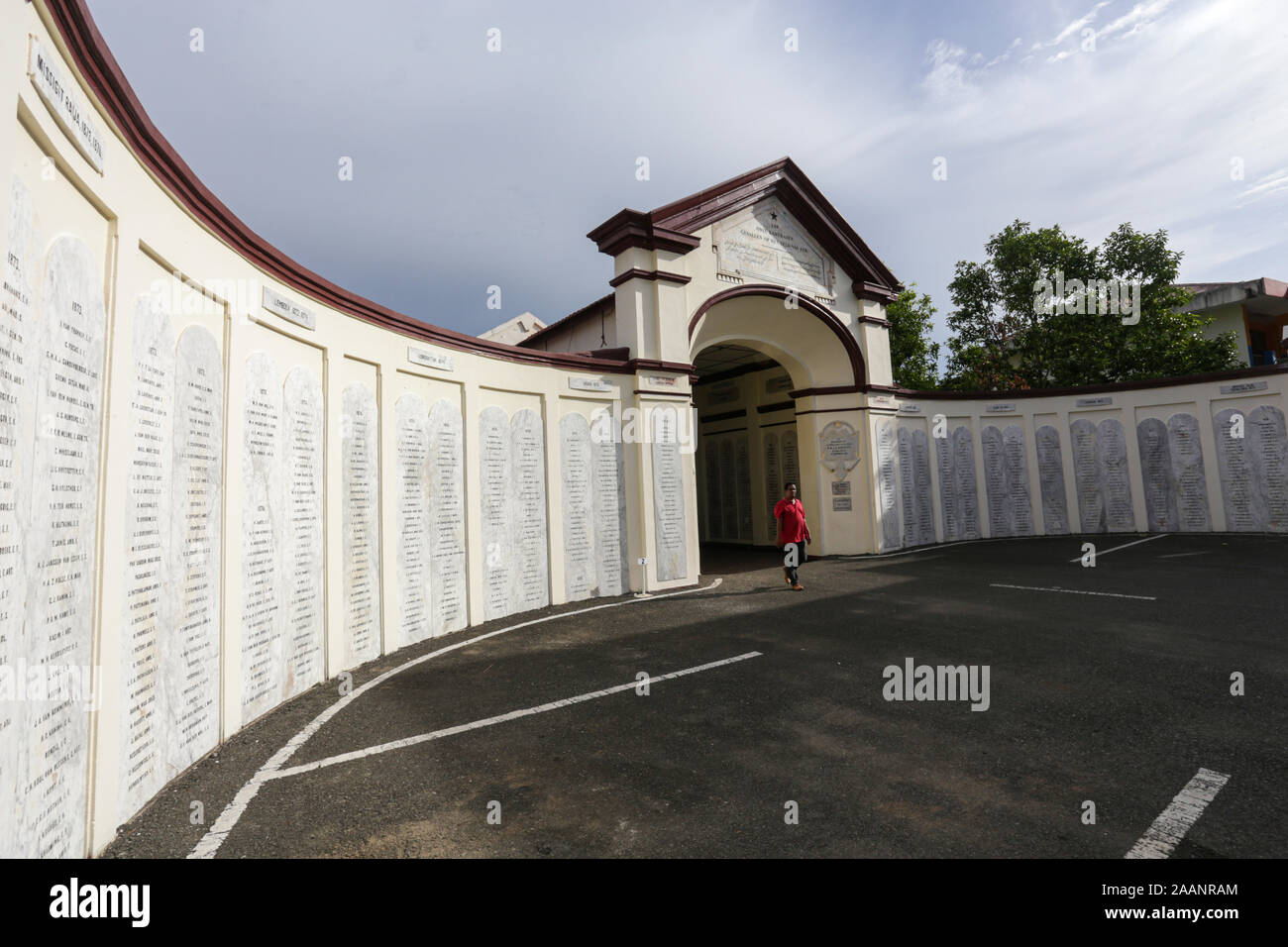 Niederländische Kerkhoff Poucut Friedhof, der Niederländischen Soldatenfriedhof in der Nähe von Banda Aceh entfernt neben dem Aceh Tsunami Museum. Stockfoto