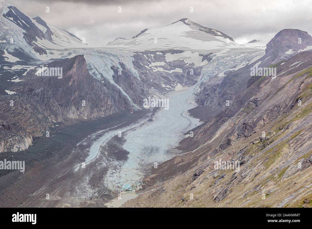 Johannisberg und der Pasterze Glacier von der Kaiser-Franz-Josefs-Hohe Stockfoto