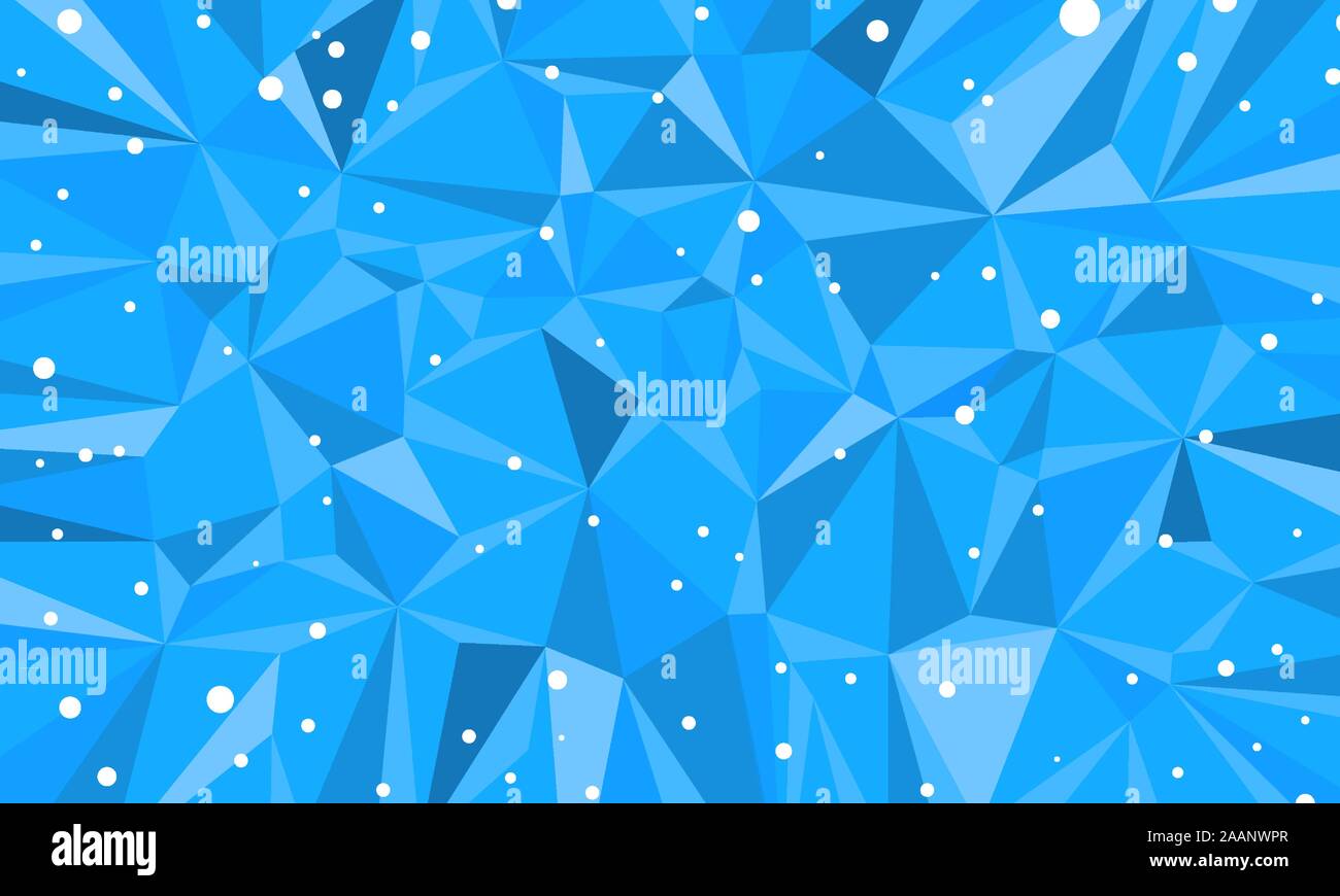 Blaues Dreieck abstrakter Hintergrund Weihnachten und Neujahr Stock Vektor