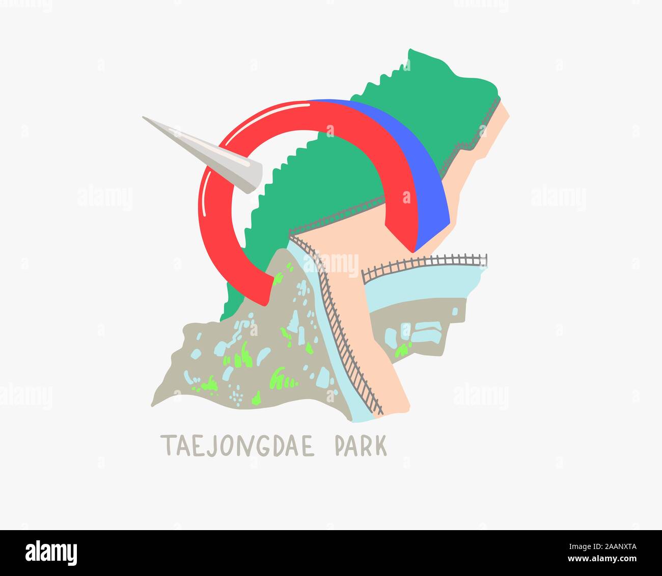 Taejongdae Park in Busan, Südkorea Stock Vektor