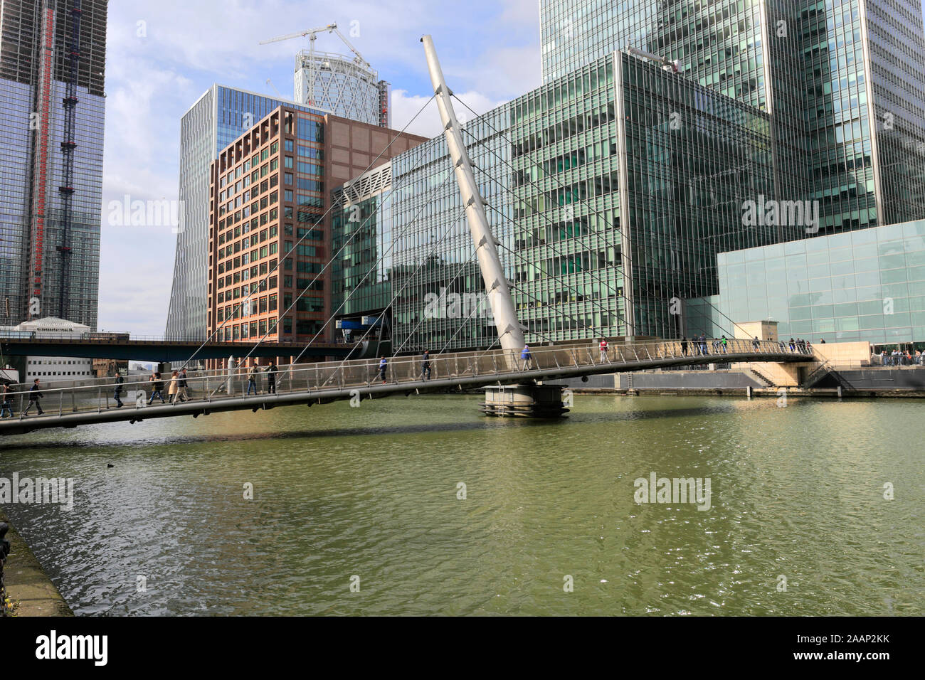 Wolkenkratzer in One Canada Square, Canary Wharf, Bezirk Tower Hamlets, London City, England Stockfoto