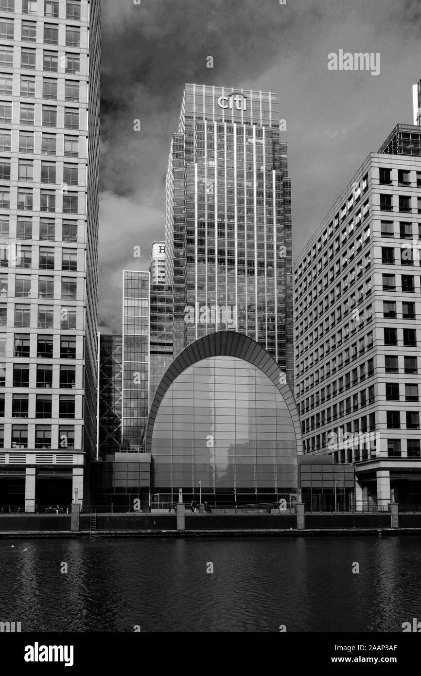 Wolkenkratzer in One Canada Square, Canary Wharf, Bezirk Tower Hamlets, London City, England Stockfoto