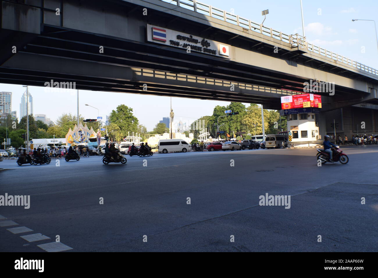 Thailändisch - japanische Freundschaftsbrücke Stockfoto