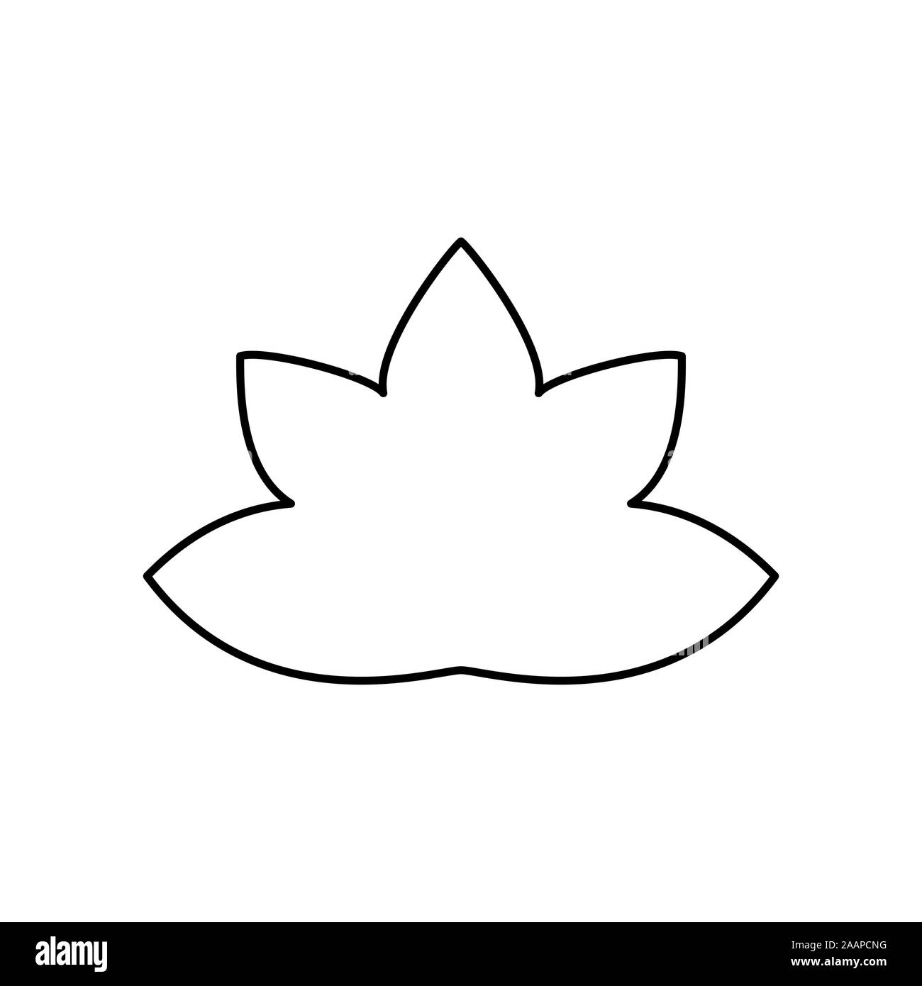 Vector Illustration einer Linie Lotus Flower Stock Vektor