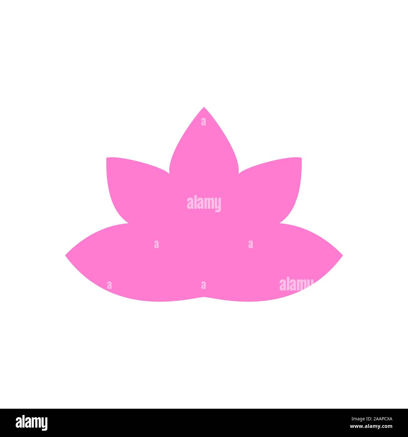 Vector Illustration von Lotus Blume rosa Silhouette. Symbol für Gesundheit, Yoga und Entspannung Stock Vektor