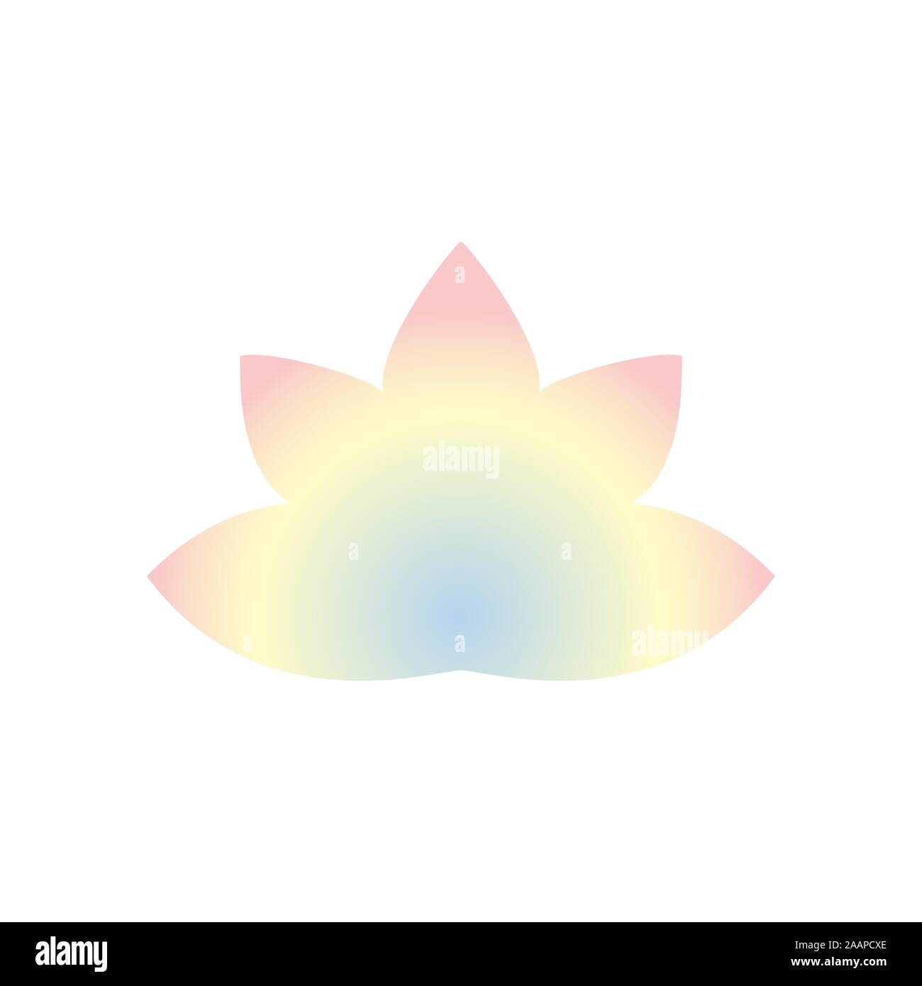 Vector Illustration von Lotus flower Regenbogen-farbübergang Silhouette Stock Vektor