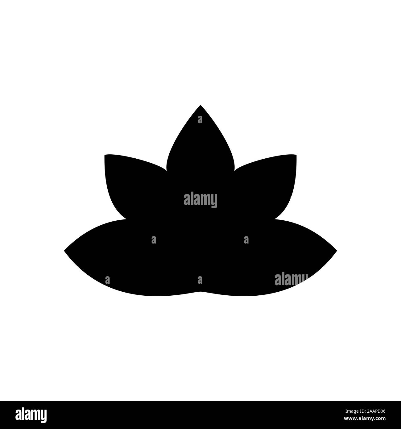 Vector Illustration von Lotus flower black Silhouette Stock Vektor