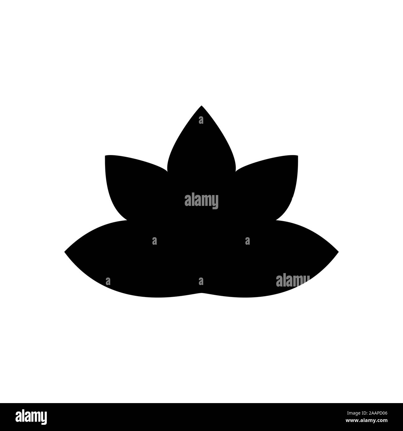 Vector Illustration von Lotus flower black Silhouette Stock Vektor
