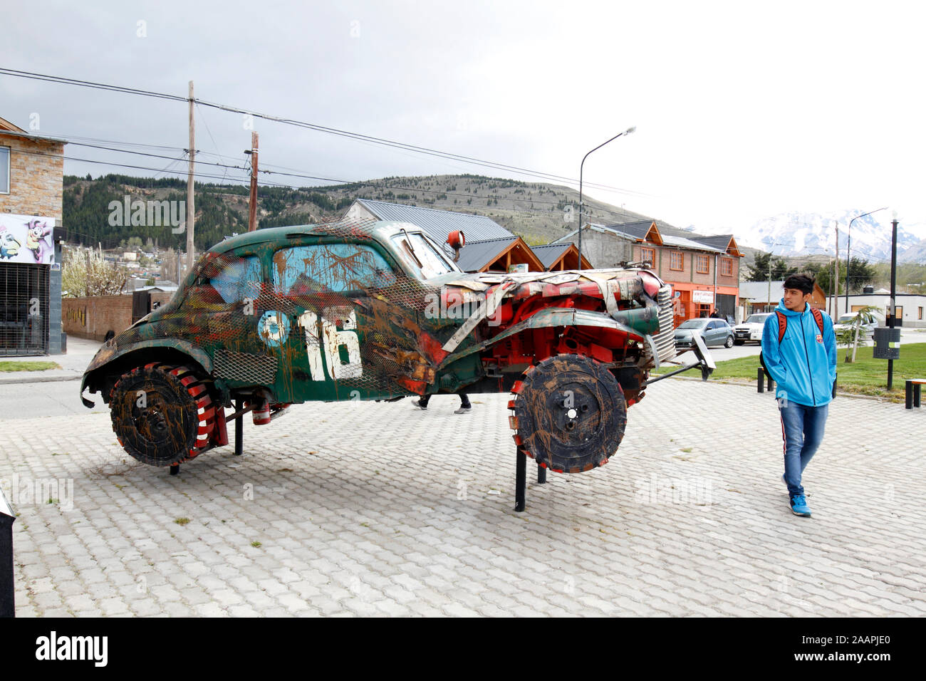 1940 Chevrolet Denkmal für die Gran Premio del Sur 1942 in Argentinien. Stockfoto