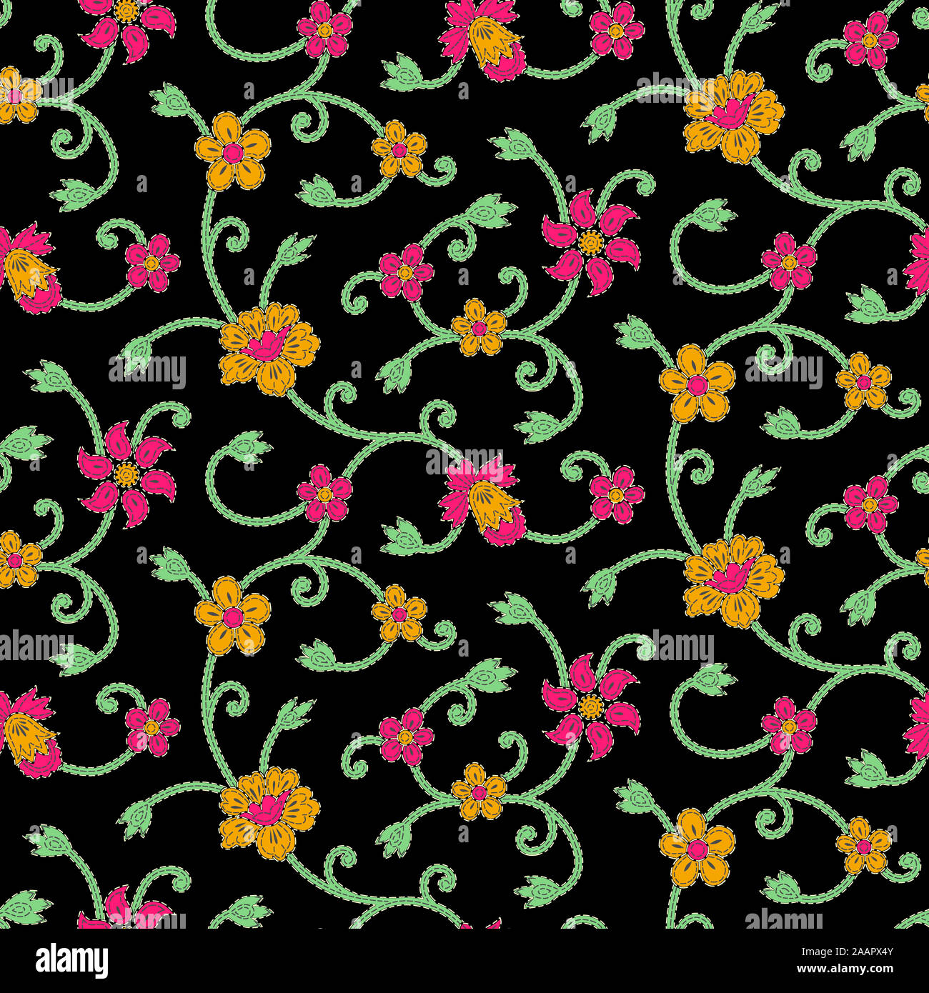 Nahtlose Bunte, mit Blumenmustern design Hintergrund Stockfoto