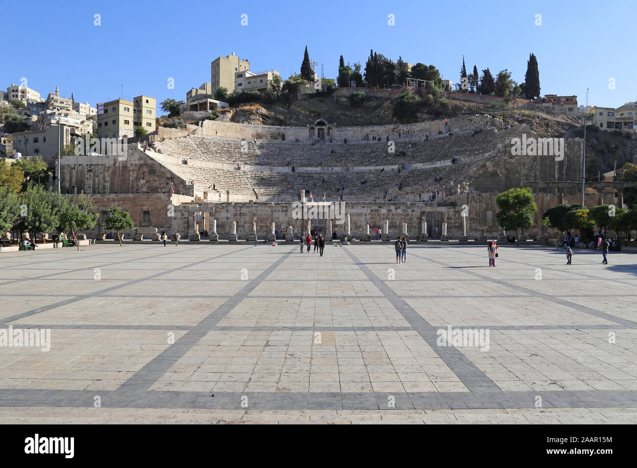 Römisches Theater und Haschemite Plaza, Al Hashemi Street, Amman, Jordanien, Naher Osten Stockfoto