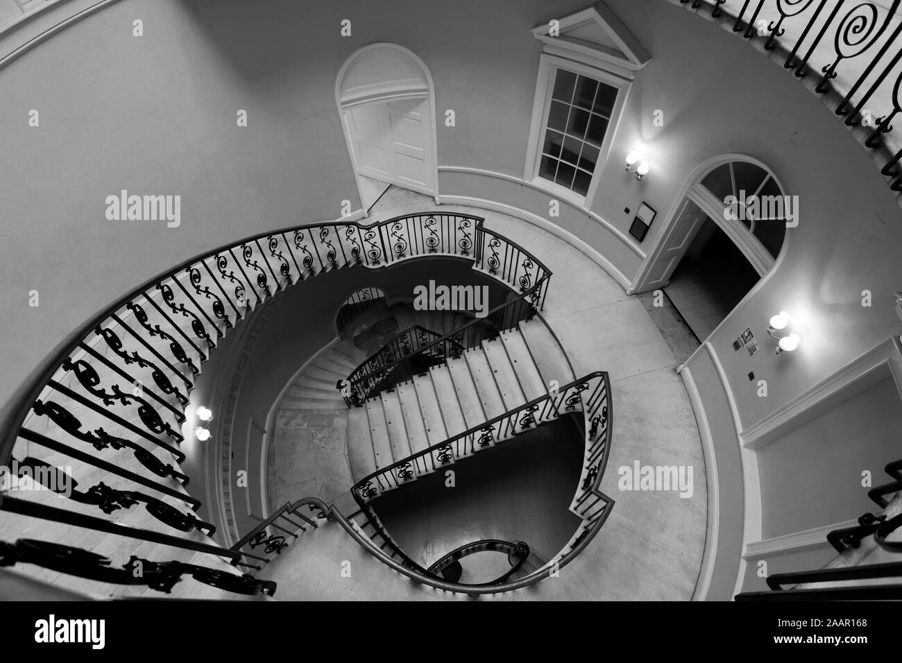 Die Nelson Treppe, Somerset House, The Strand, London City, England. Stockfoto