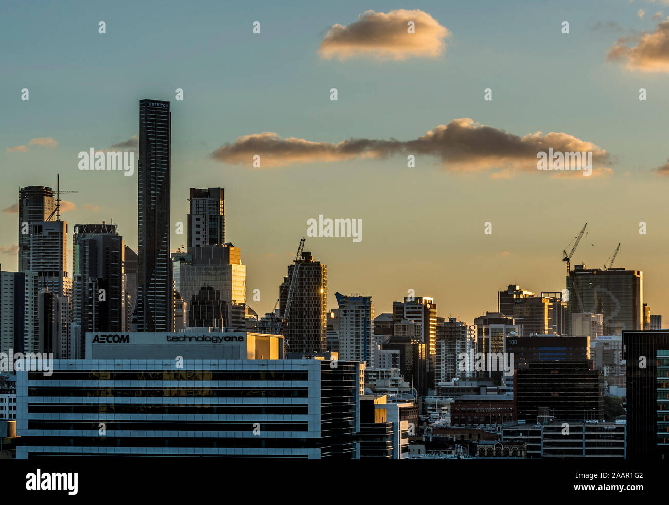 Blick auf den Central Business District von Brisbane, Queensland Stockfoto