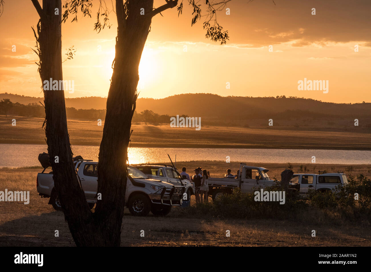 4x4 sammeln Leslie Dam, Queensland Stockfoto