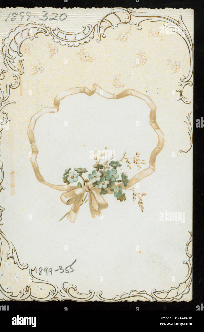 Abendessen (von) GRAND HOTEL (at) ROM, ITALIEN (HOTEL ;) Französisch; HANDSCHRIFTLICHE; MANN UND FRAU IM 18. JAHRHUNDERT KLEIDUNG AUF DER ABDECKUNG; Blumen; Abendessen [von] GRAND HOTEL [at] ROM, ITALIEN (HOTEL gehalten ;) Stockfoto