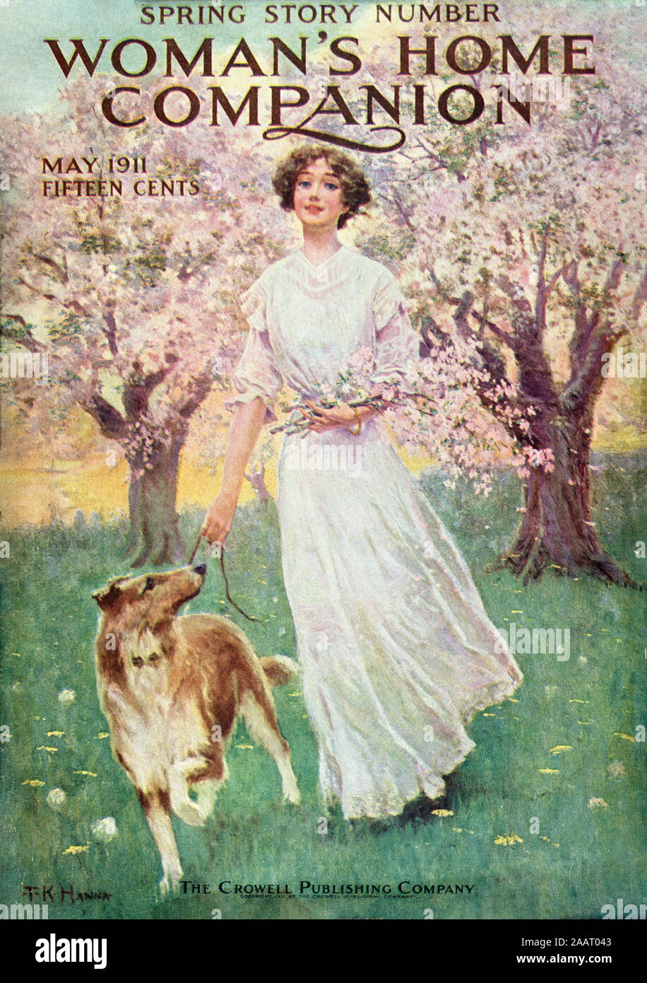 "Woman's Home Companion'-hi-res (A3+) retuschiert und wiederbelebt Abdeckung von Vintage Magazine, Mai Ausgabe Stockfoto