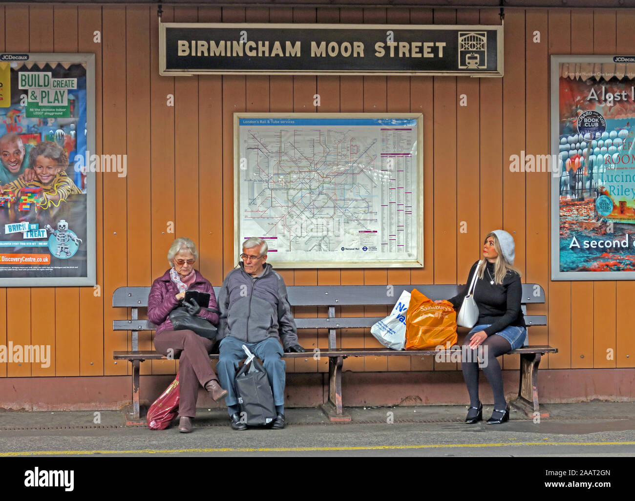 Historische Moor Street Railway Station, Birmingham, Innenstadt, West Midlands, England, Großbritannien Stockfoto