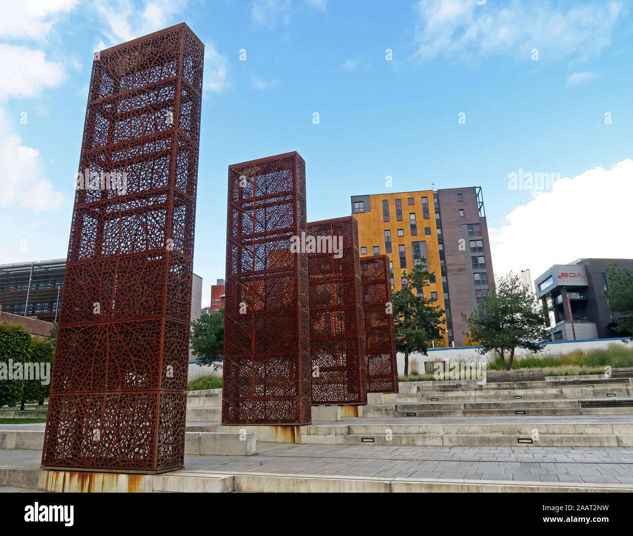 Eastside City Park, Millennium Point, Birmingham, West Midlands, England, B4 7AP Stockfoto