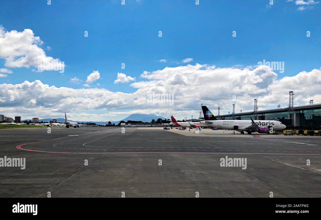 Den internationalen Flughafen La Aurora, Guatemala City Stockfoto