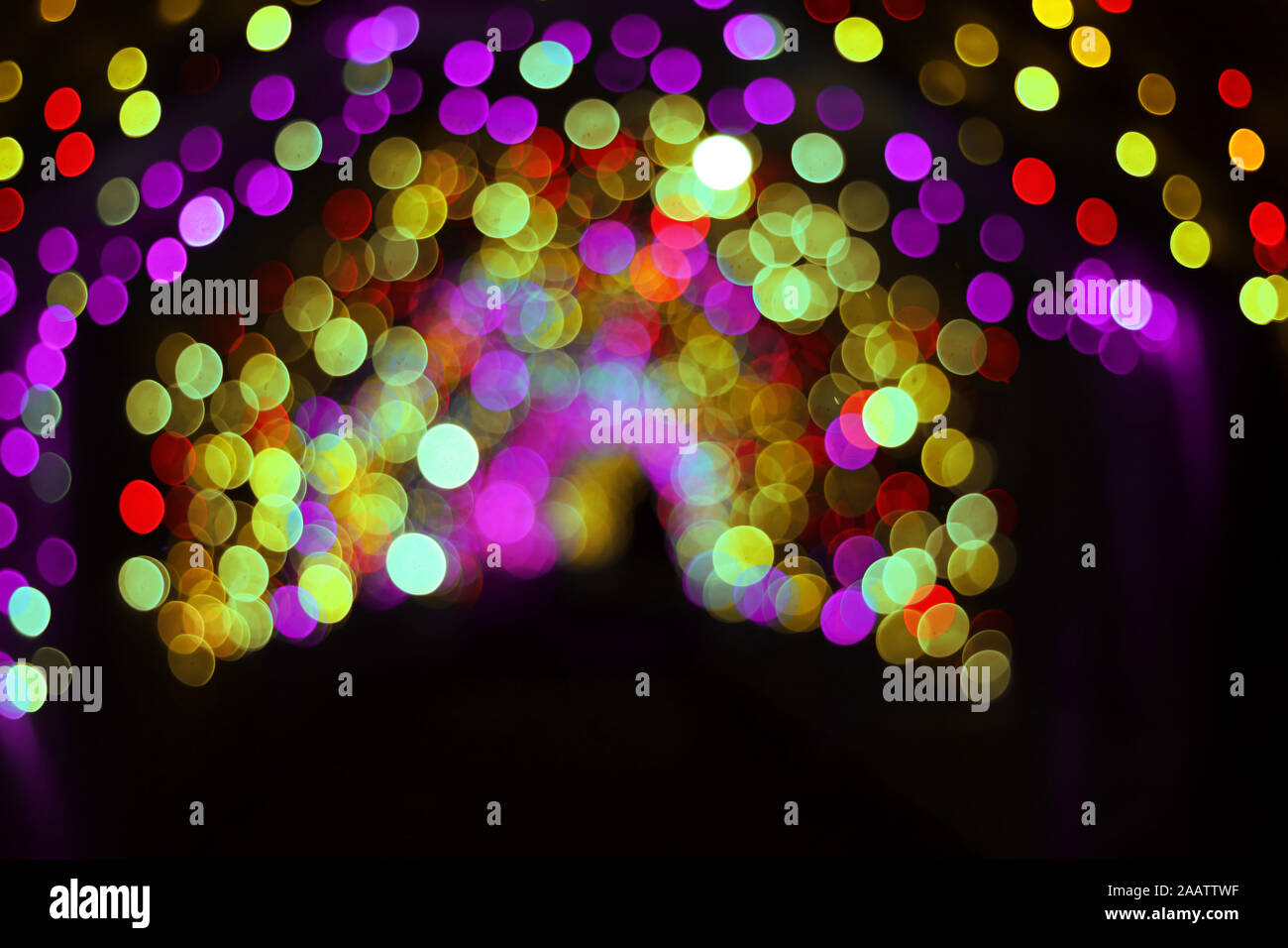 Glitter bokeh Lichteffekt Colorfull verschwommen Abstrakt Hintergrund für Geburtstag, Jubiläum, Hochzeit, Silvester oder Weihnachten. Stockfoto
