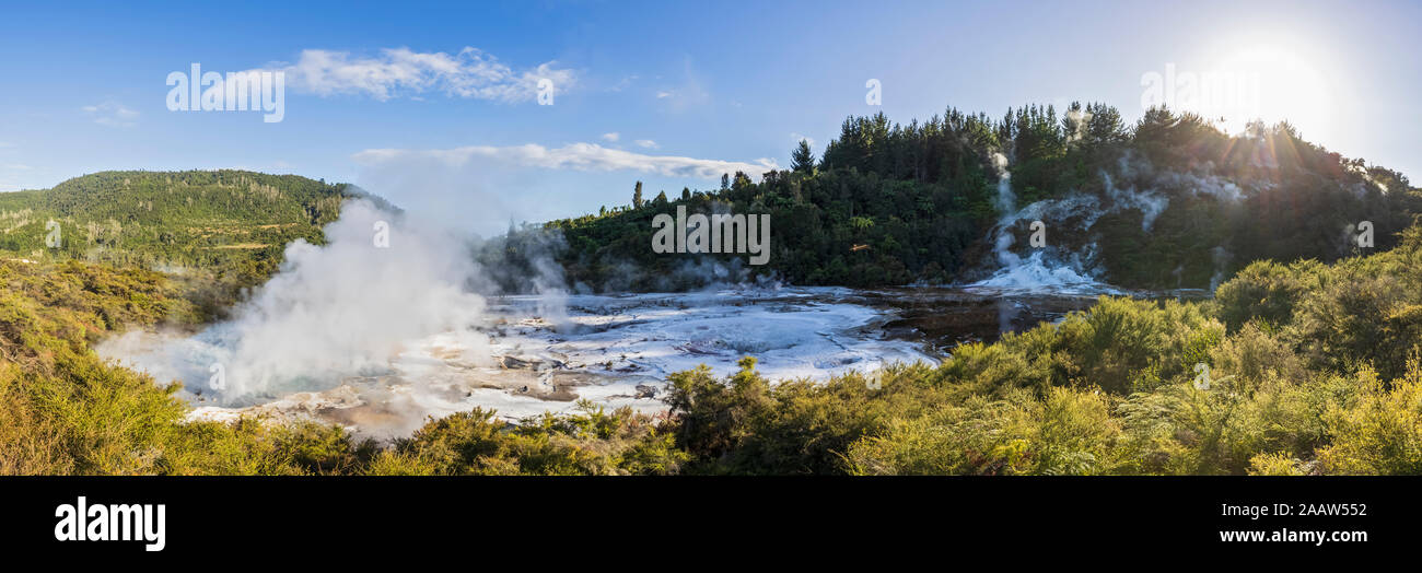 Artist's Palette Aussperrung, Orakei Korako geothermischen Park, Taupo Volcanic Zone, North Island, Neuseeland Stockfoto