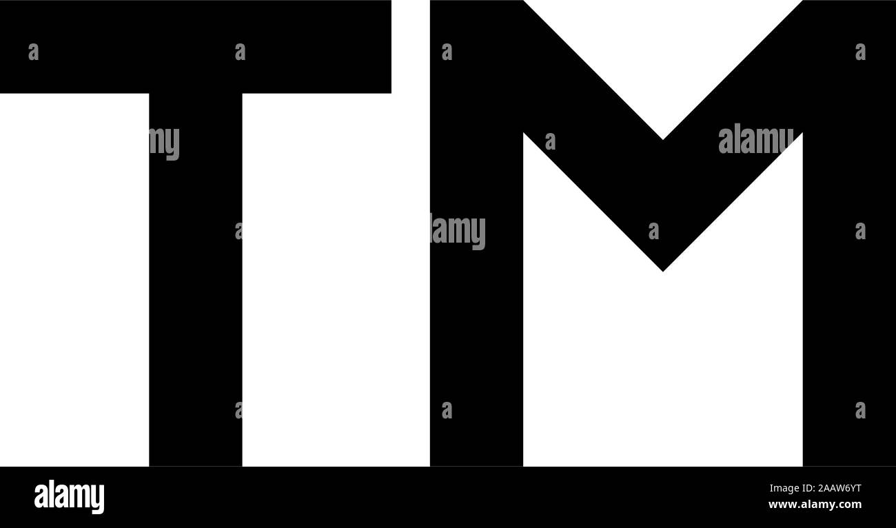 TM Brief Marke Symbol Farbe schwarz Vector Illustration Flat Style simple Image Stock Vektor