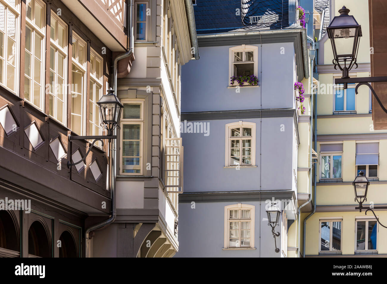 Die Außenansicht der Gebäude in Frankfurt am Main, Deutschland Stockfoto