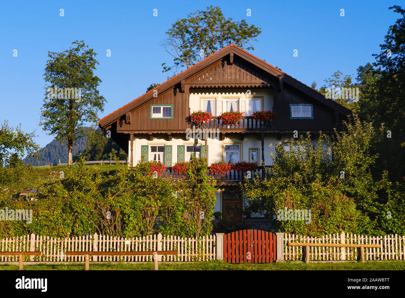 Deutschland, Bayern, Oberbayern, Isarwinkel, Jachenau, Bauernhaus Stockfoto