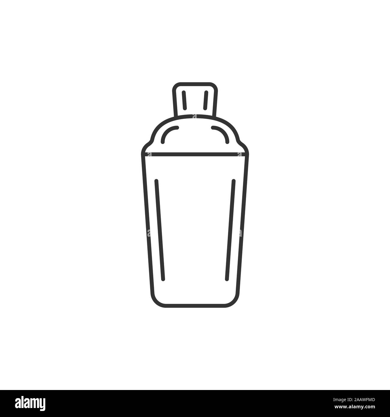 Shaker cocktail Symbol im flachen Stil. Alkohol Flasche Vector Illustration auf weißem Hintergrund isoliert. Bar trinken Geschäftskonzept. Stock Vektor