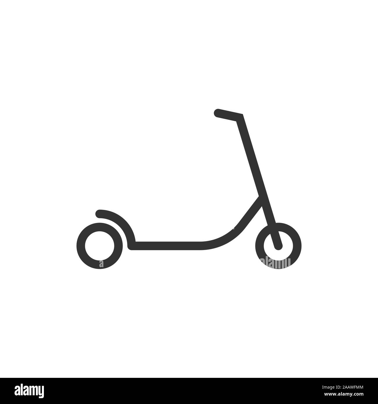 Elektroroller Symbol im flachen Stil. Bike Vector Illustration auf weißem Hintergrund isoliert. Transport Business Konzept. Stock Vektor