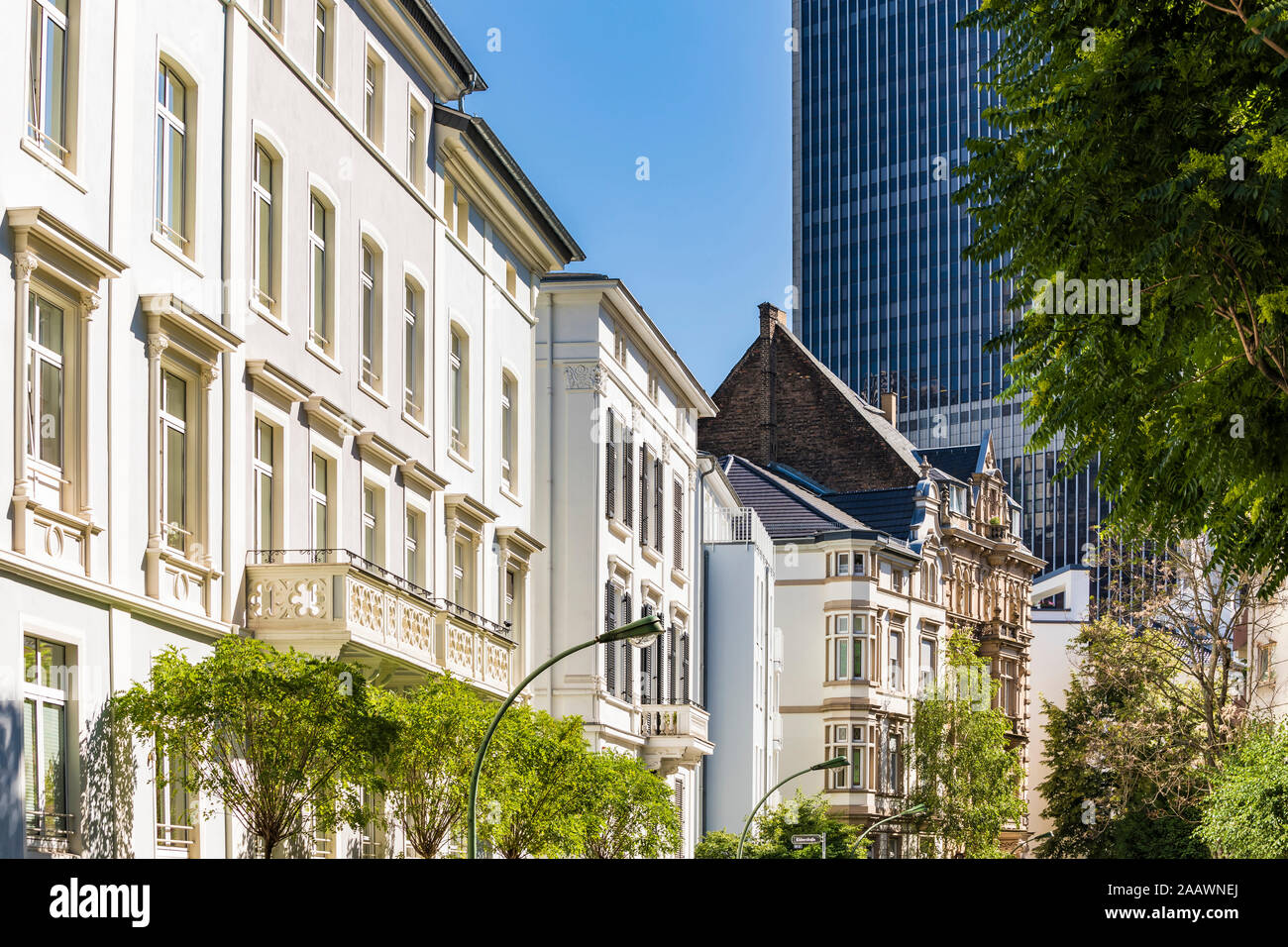 Die Außenansicht der Gebäude in Frankfurt am Main, Deutschland Stockfoto