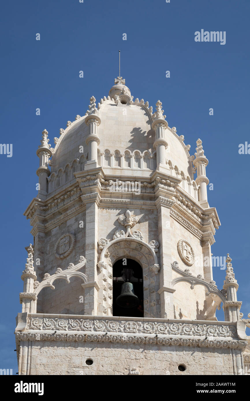 Low Angle View von Hieronymus-kloster gegen den klaren Himmel, Lissabon, Portugal Stockfoto